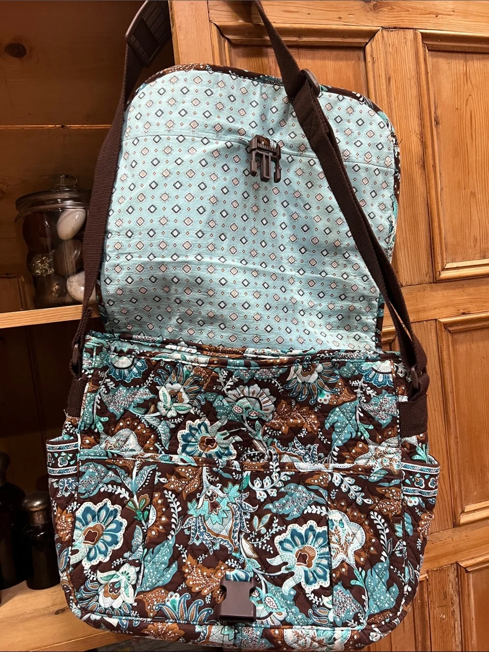 Vera Bradley Laptop Bag in Retired Java Blue Pattern